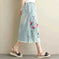 plus size embroidered denim skirt | heavy embroidery maxi skirt | ethnic style denim skirt | ultrasonic cleaning