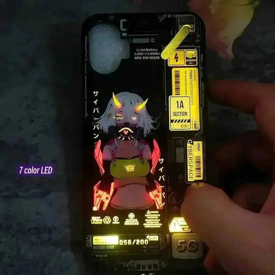 led back cover case | tempered glass protection | wireless charging compatible | energy saving