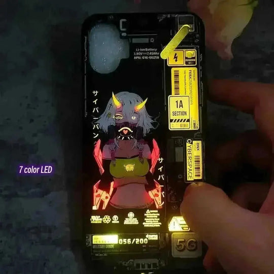 led back cover case | tempered glass protection | wireless charging compatible | energy saving