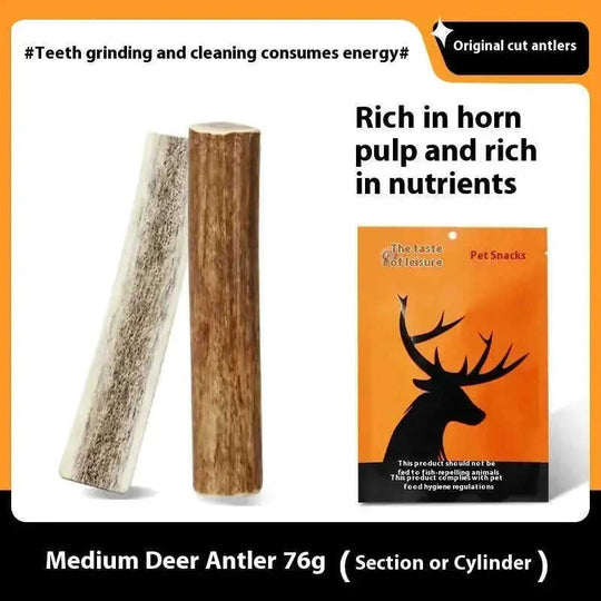 Bite Resistant And Teeth Cleaning Pet Snacks M - reverse side showing construction