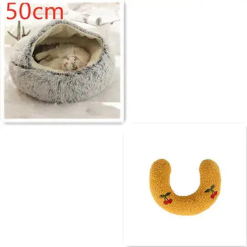 2 In 1 Dog And Cat Bed Pet Winter Bed Round Plush Warm Bed House Soft Long Plush Pets Bed Pet Products Meifu Market