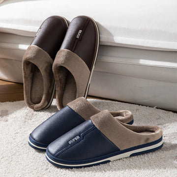 Winter Oversized Cotton Slippers Male PU Meifu Market