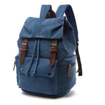 waterproof canvas backpack | 15-inch laptop compartment | vintage travel backpack | energy saving