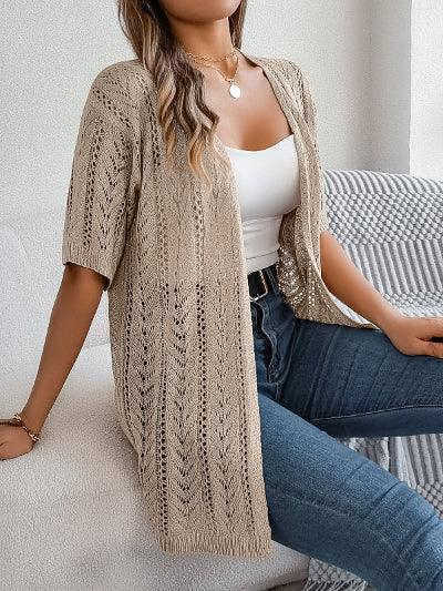 Women's Hollow Knitted Sun Protection Shirt Meifu Market