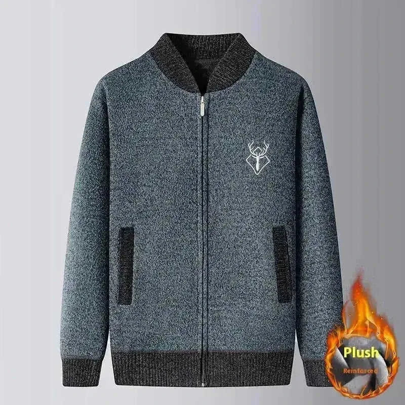 machine-washable wool blend | slim-fit cardigan for men | lightweight knitwear for layering | ultrasonic cleaning