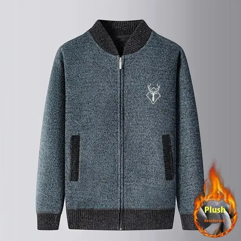 machine-washable wool blend | slim-fit cardigan for men | lightweight knitwear for layering | ultrasonic cleaning