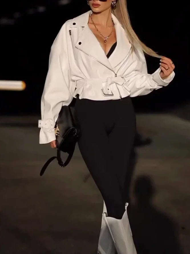 genuine leather jacket | cropped biker jacket | womens leather jacket | energy saving