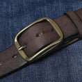 Thick Pure Copper Pin Buckle Male Genuine Cattlehide Leather Surface Retro Belt Meifu Market