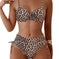 Printed Split Strap Bikini High Waist European And American Leopard Print - in use demonstration