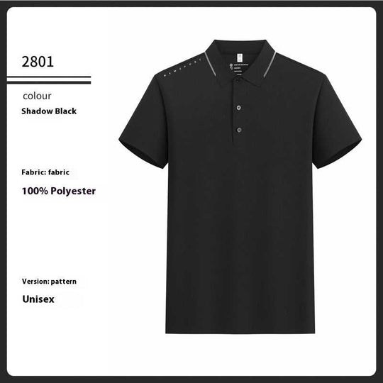 Dot Jacquard Quick-Dry Polo — Men's Slim Fit Sport Shirt