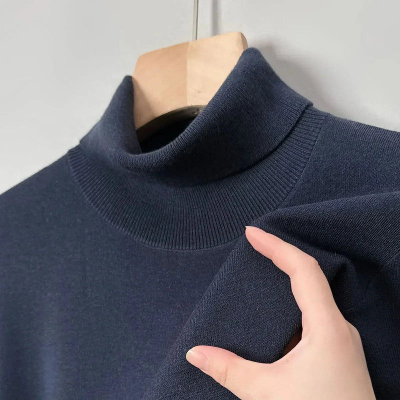 non-scratch merino wool | thermal turtleneck sweater | heavyweight knit sweater | energy saving