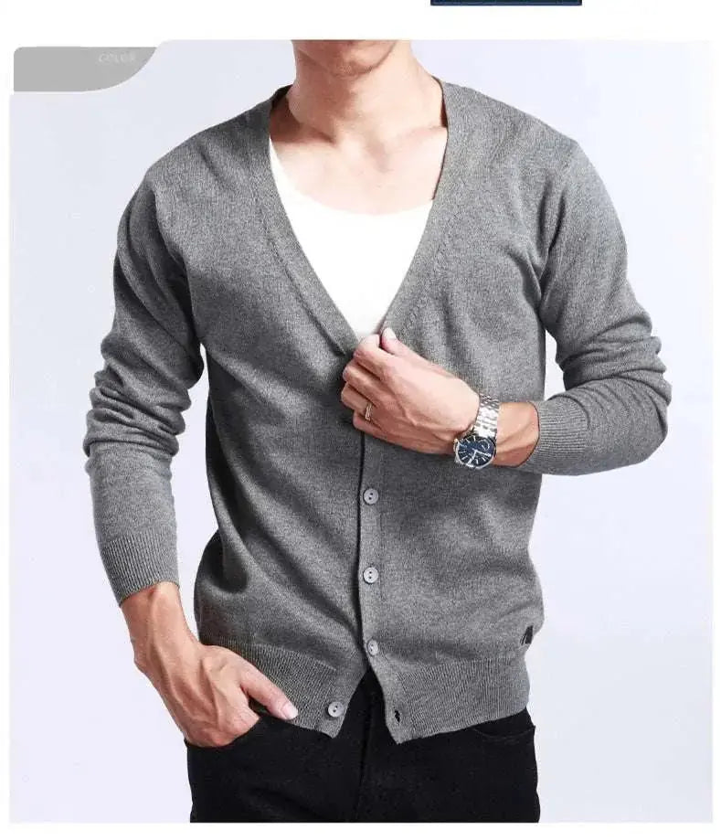 luxury cashmere cardigan | premium mens sweater coat | soft cashmere blend | energy saving