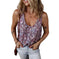 pleated u-neck vest | printed sleeveless top | lightweight breathable fabric | energy saving