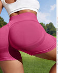 Women Sport Seamless Short Leggings High Waist Elastic Solid Yoga Leggings Ftness Gym Trainning Joggings Pants