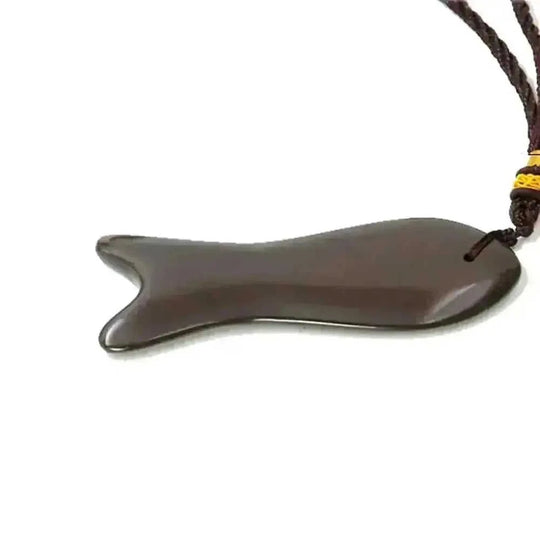 5A Si Bin Bian Stone Gua Sha Massager - Face & Body Slimming Tool - view 9 (color: black | pattern: check)