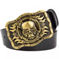 Casual Skull Decorative Two-layer Cowhide Belt Meifu Market