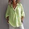 Fashion Long-sleeved Lapel Pullover Shirt Casual Loose Solid Color T-shirt Tops Women's Clothing Meifu Market