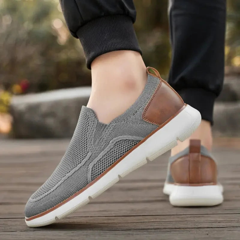 breathable mesh shoes for men | lightweight casual sneakers | fly woven upper construction | energy saving