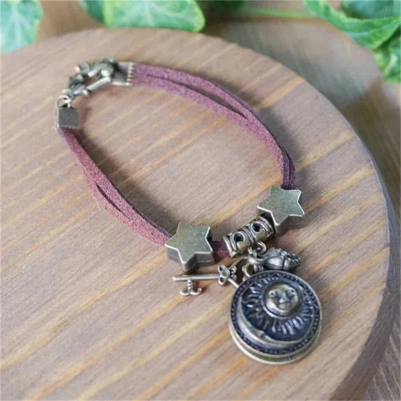 vintage tribal necklace | boho leather jewelry | double layered braided necklace | energy saving