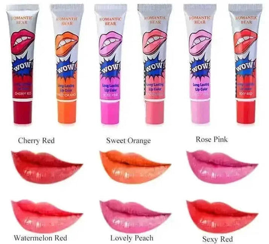 Amazing 6 Colors Peel Off Liquid Lipstick Waterproof Long Lasting Lip Gloss Mask Moisturizer Makeup Tear Pull Lip Lint...