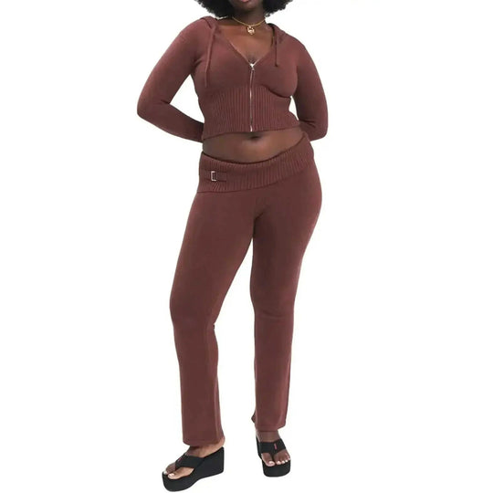premium cotton blend fabric | two-piece hoodie set | versatile lounge wear | energy saving