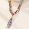 retro ceramic beaded necklace | hollow leaf pendant necklace | layered boho necklace for women | ultrasonic cleaning