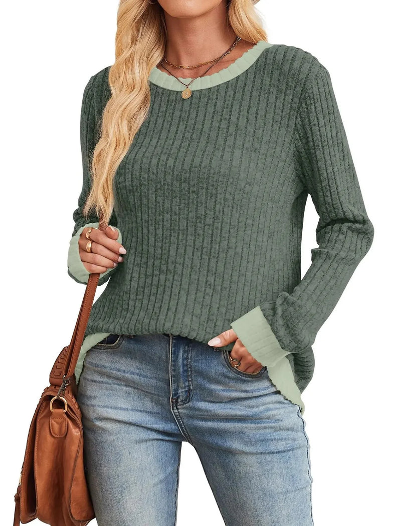 cotton-blend fabric | oversized fit pullover | breathable long sleeve top | energy saving