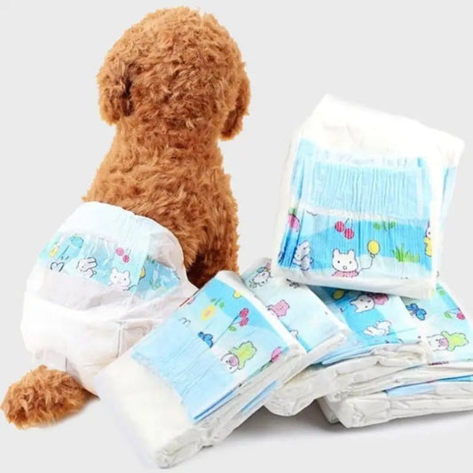 Female Dog Diapers - Disposable Pet Menstrual Pants for Small Dogs (2 Pack)