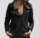 European And American Solid Color Women's Lapel Diagonal Zipper Short Jacket Meifu Market