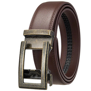 Antique Cowhide Men's Leather Belt Casual Business Comfort Click Belt Meifu Market