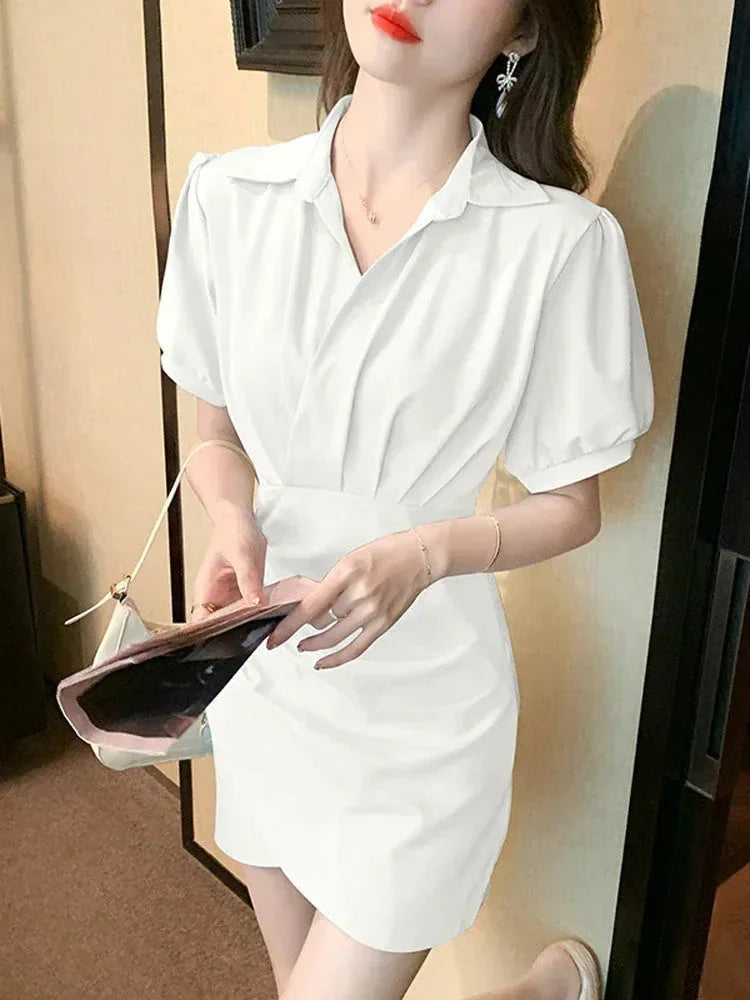stretchable polyester fabric | slim fit skirt shirt | office to evening wear | ultrasonic cleaning