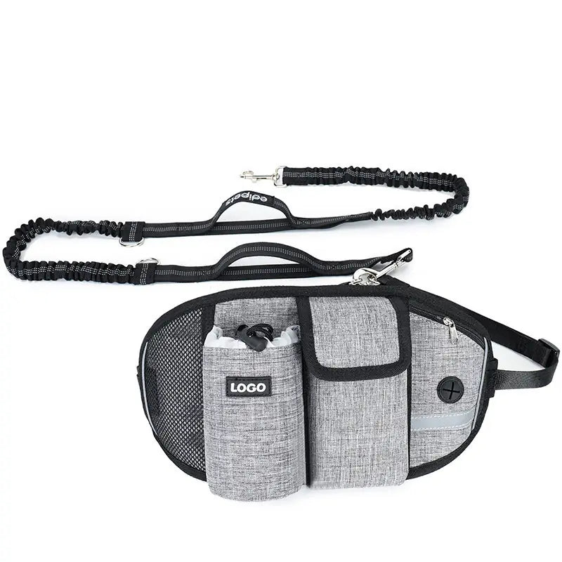 Dog Training Leash Waist Bag Hands-Free Outdoor Pet Running Walking Leash Portable Dog Food Water Cup Storage Bags Meifu Market
