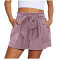 elastic waist shorts for women | drawstring casual shorts | summer solid color shorts | ultrasonic cleaning
