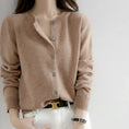 Women's Knitted Cardigan Sweater - Solid Color Loose Fit Button Front Coat Meifu Market