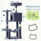 44 Inch Cat Tree Tower, Multi-Cat Climbing Tower With, Natural Sisal Scratching Posts, Extended Platform, Hammock Meifu Market