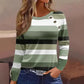 Casual Button Striped Long Sleeve Women's T-shirt Meifu Market