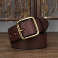 Fashion Pin Buckle Pure Copper Men's Cowhide Vintage Belt Meifu Market
