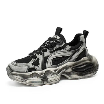 Personalized Brush Color Mesh Casual Height Increasing Men's Sneaker Meifu Market