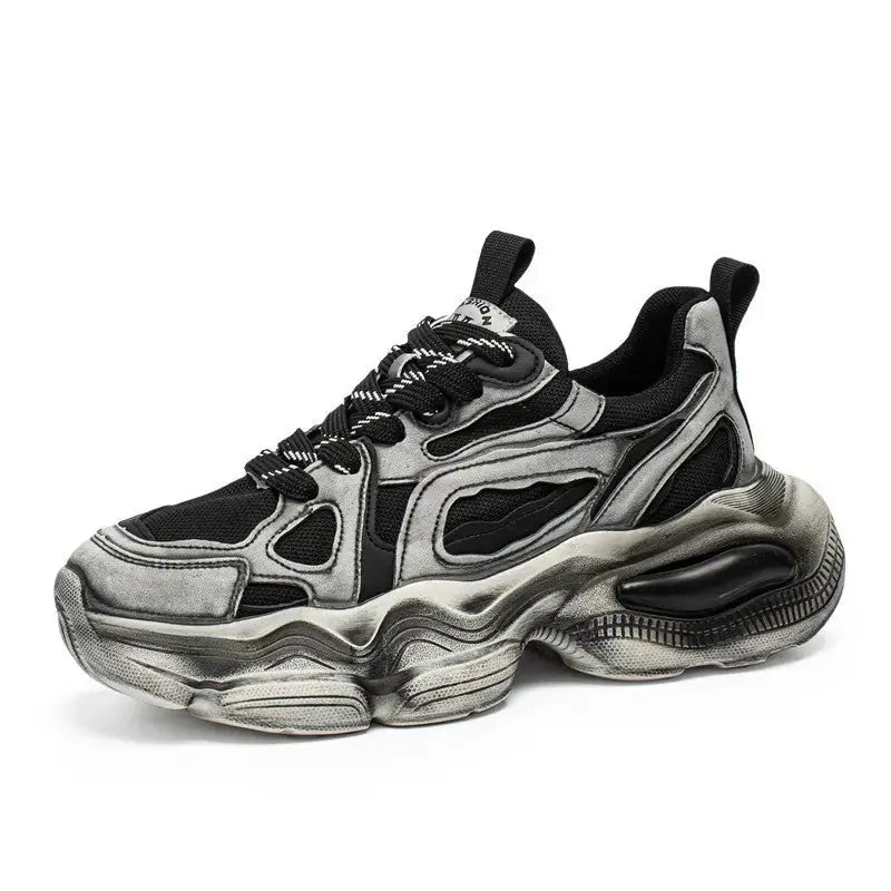 Personalized Brush Color Mesh Casual Height Increasing Men's Sneaker Meifu Market