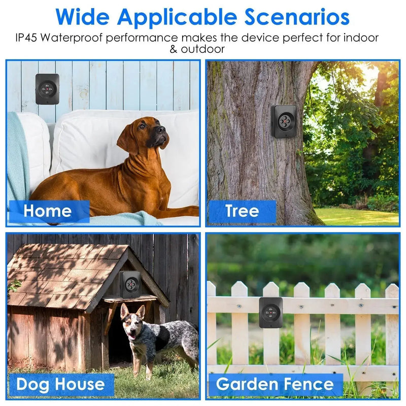 1Pc Ultrasonic Anti Barking Device Indoor Outdoor Dog Bark Control With 3 Frequency Levels Max 32.8Feet Sensing Distance For Most Dog Sizes Meifu Market