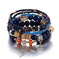 Boho Tree of Life Bracelet Set - 4 Piece Wooden Beads Elastic Bangle with Tassels Charm for Women - Meifu Market
