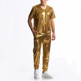 chrome-effect party suit | metallic disco blazer | shiny dance costume | energy saving