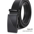 automatic buckle belt | genuine leather belt for men | litchi pattern texture | ultrasonic cleaning