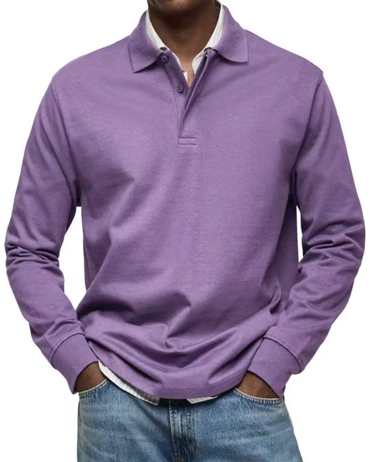 Men's Casual All-matching Long Sleeve Button Shirt XXL - scale comparison view