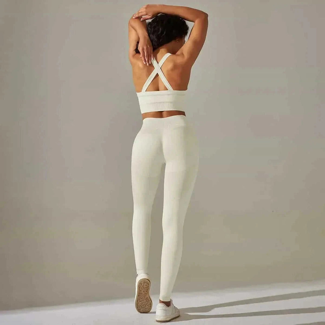 high-waisted seamless leggings | moisture-wicking yoga pants | squat-proof gym tights | energy saving