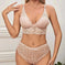 Lace Without Steel Ring Gathered Without Trace Bra Panties Set Wine Red Suit - texture and material detail