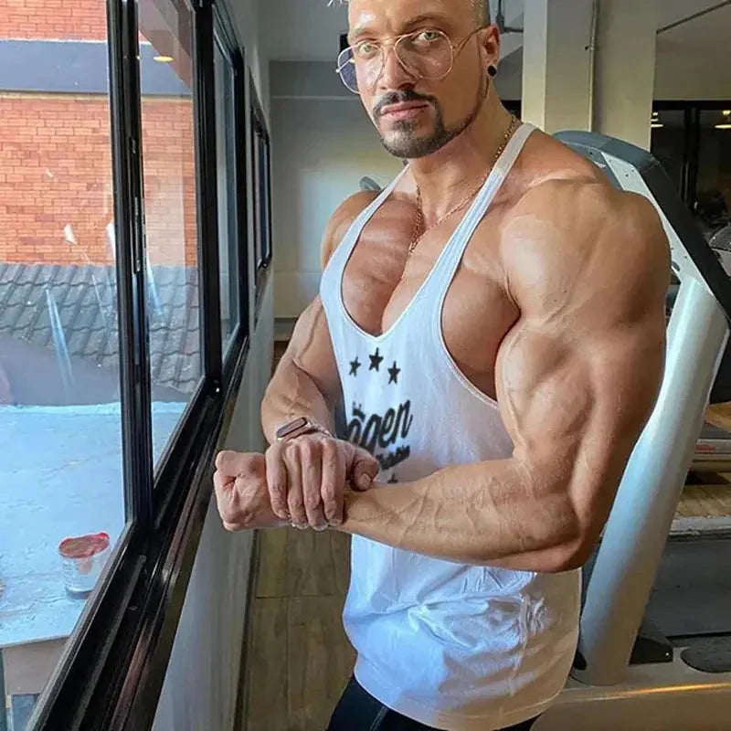 moisture-wicking cotton vest | breathable sleeveless workout top | muscle fit training tank | ultrasonic cleaning