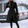 double-breasted trench coat women | long wool blend coat | belted winter jacket | ultrasonic cleaning