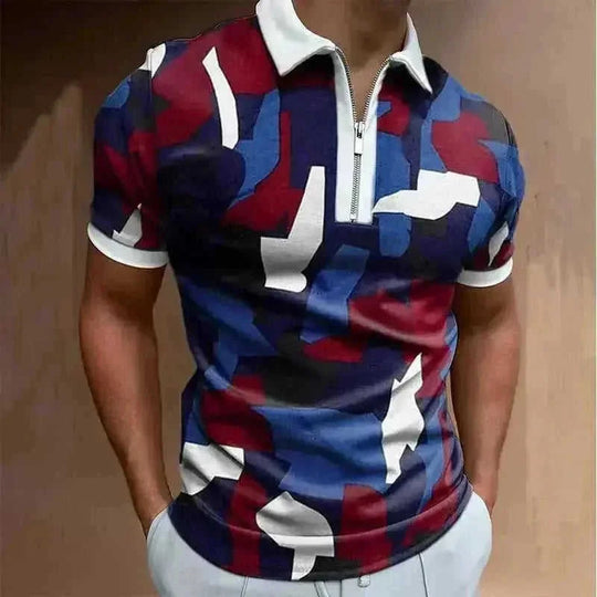 moisture-wicking polo shirt | breathable cotton blend fabric | classic fit mens polo | ultrasonic cleaning