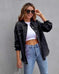 distressed denim jacket | ripped jean shirt | oversized shirt jacket | energy saving
